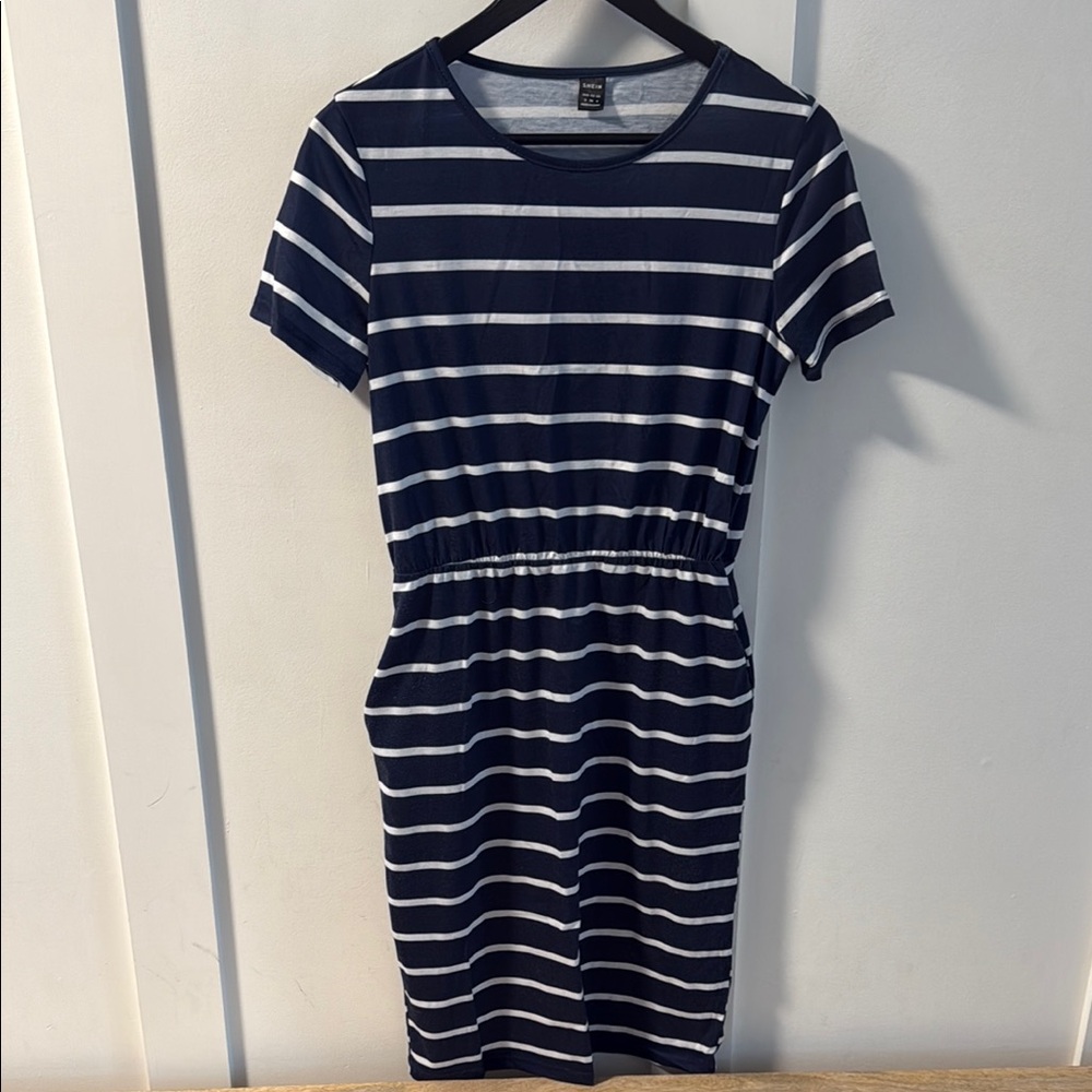 Shein Navy Striped Dress